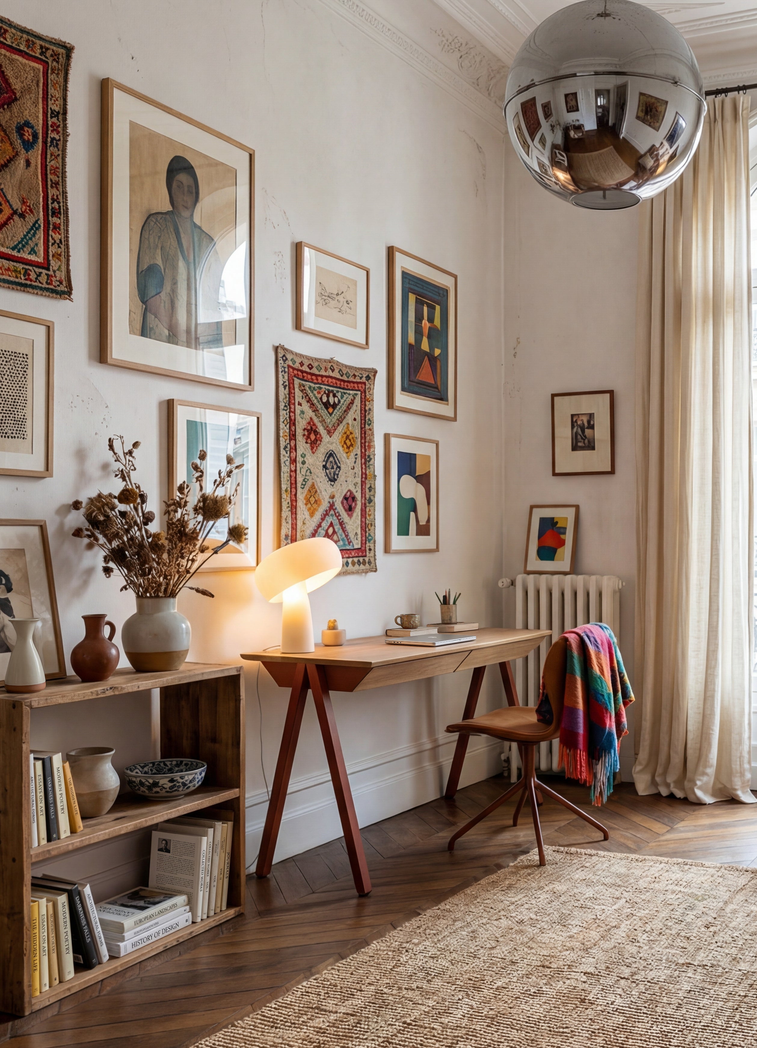 Biurko drewniane Vogel M 120x60 cm Natural Oak/Russet - lakier