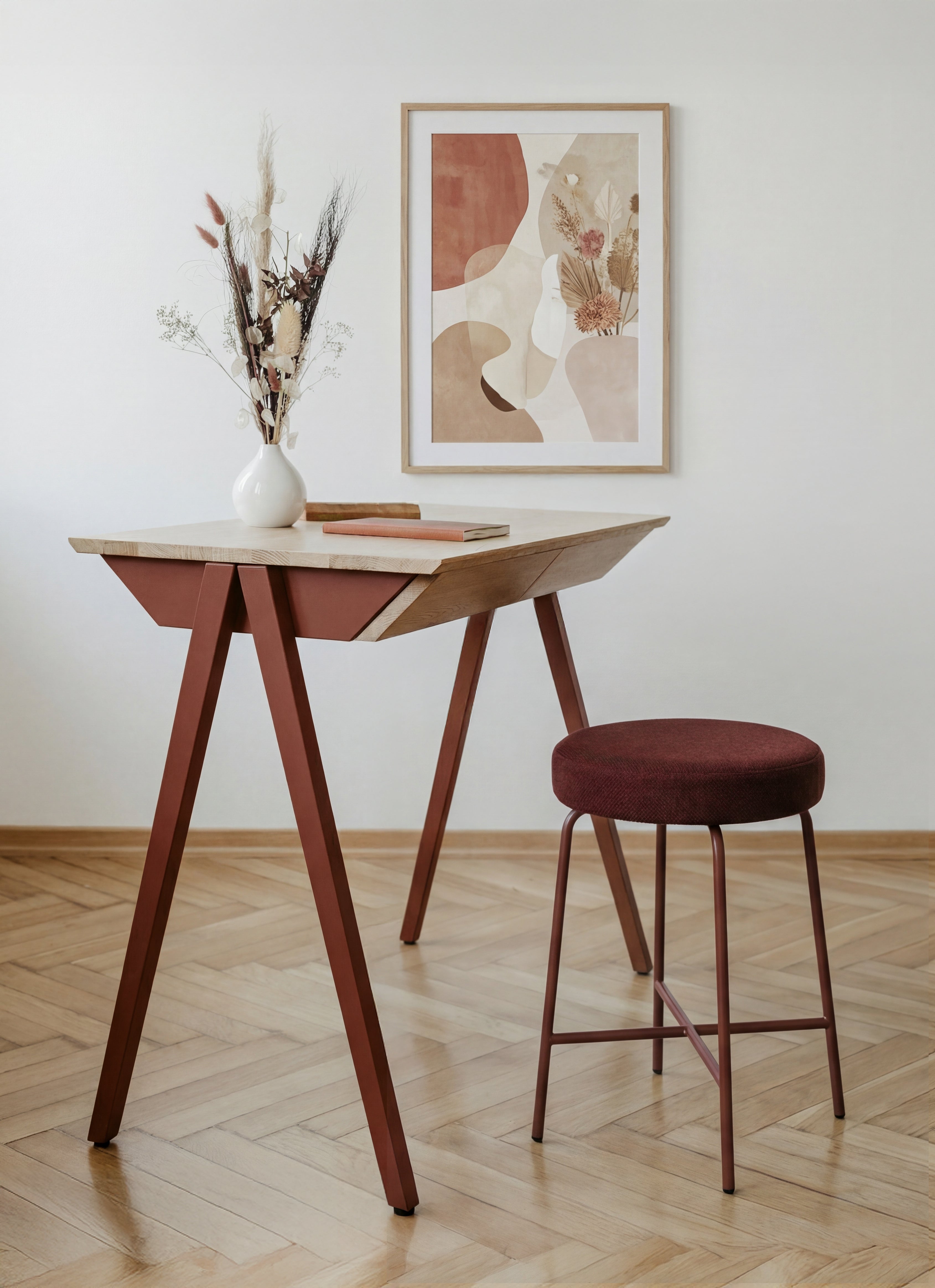 Biurko drewniane Vogel S 100x50 cm Natural Oak/Russet - lakier