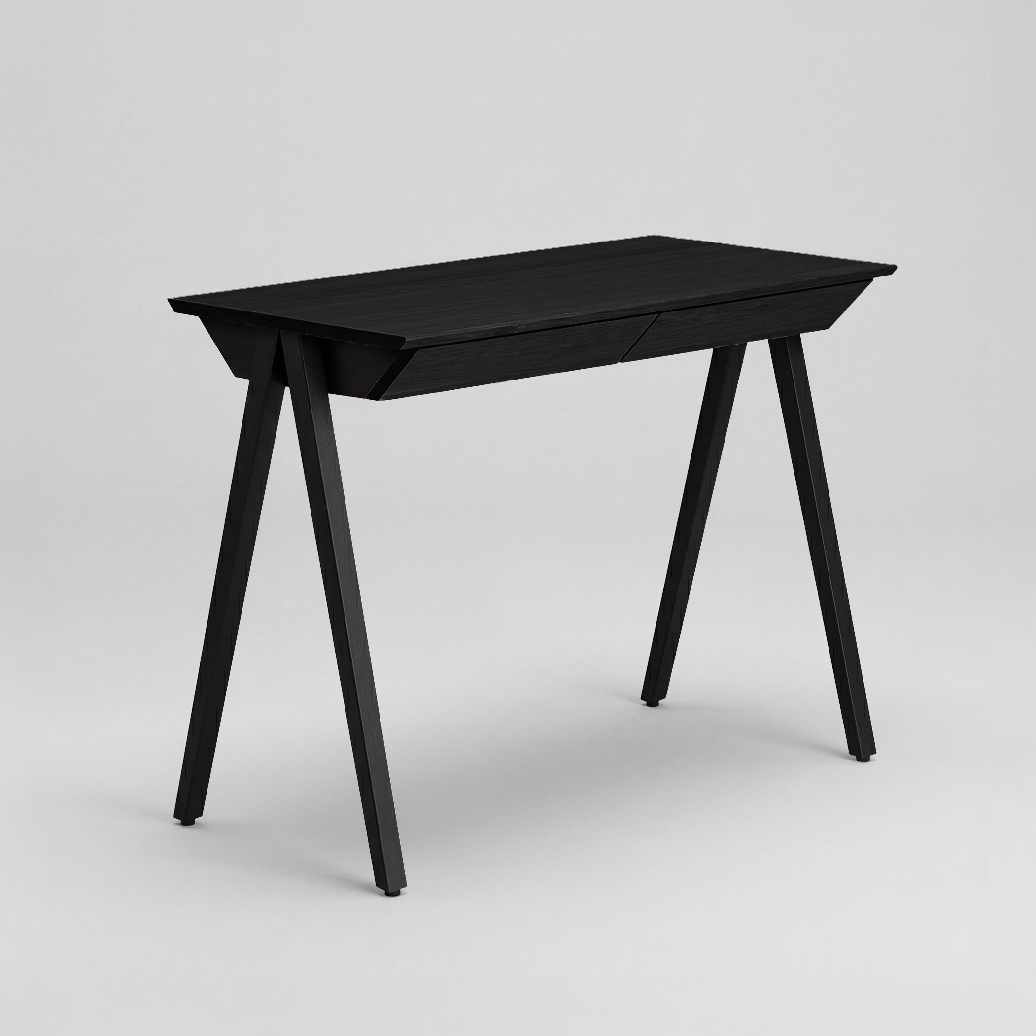 Biurko drewniane Vogel S 100x50 cm Black Oak/Black - lakier