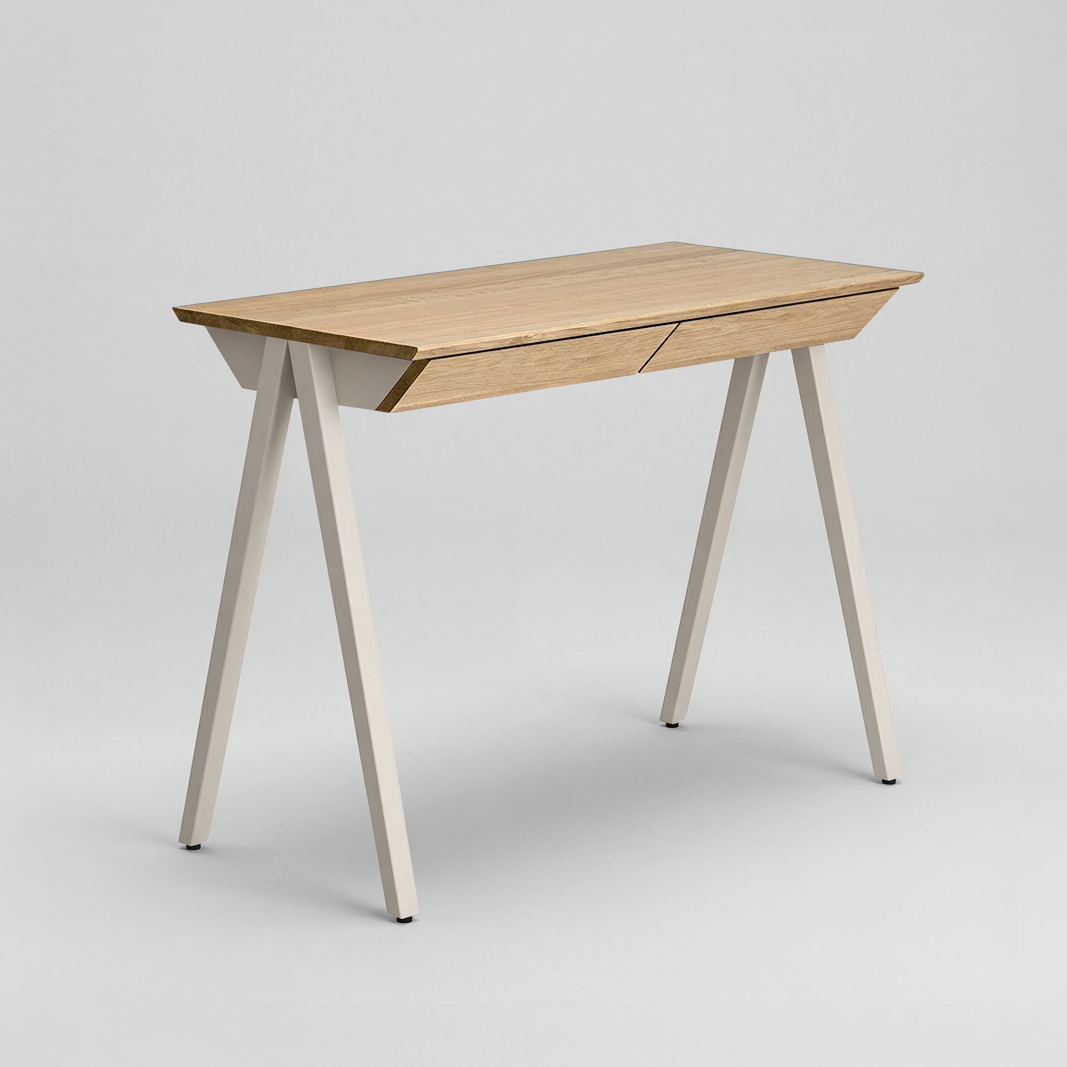 Biurko drewniane Vogel S 100x50 cm Natural Oak/Cashmere - lakier