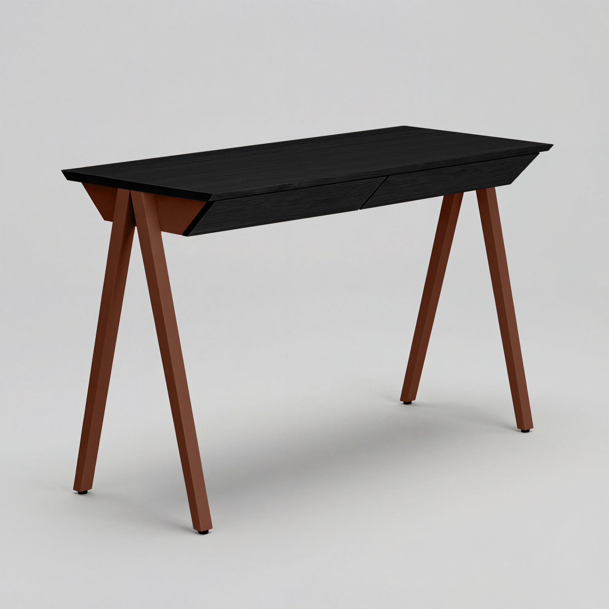 Biurko drewniane Vogel M 120x60 cm Black Oak/Russet - lakier