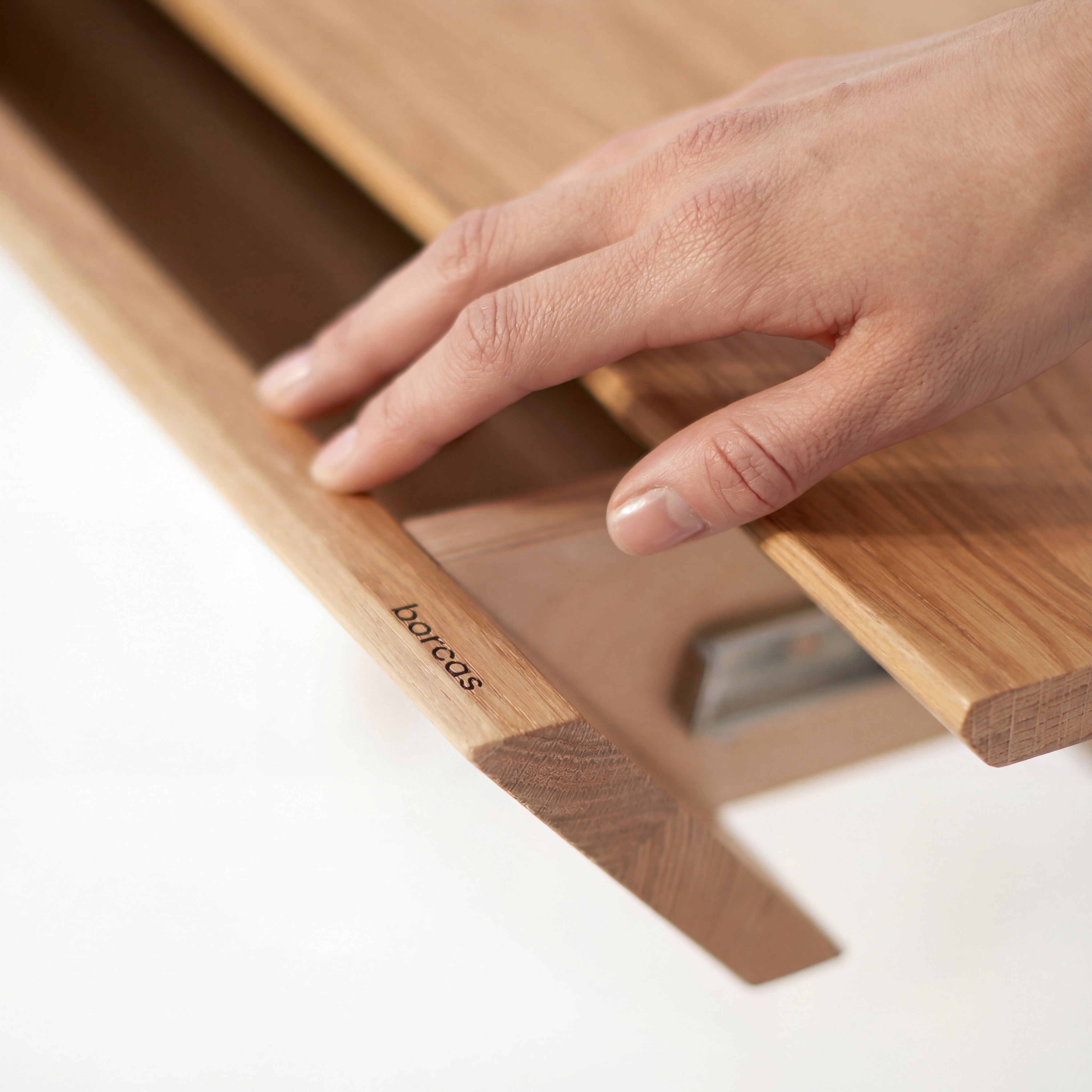 Biurko drewniane Vogel S 100x50 cm Natural Oak/Russet - lakier