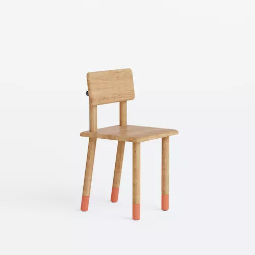 Krzesło drewniane rise z pomarańczowymi nóżkami