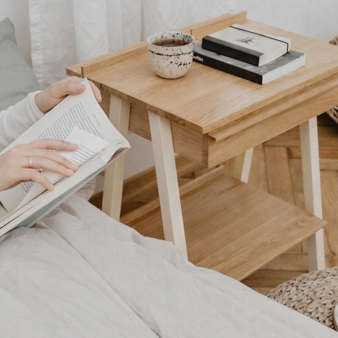 Szafka nocna Troost – cashmere, lakierowana