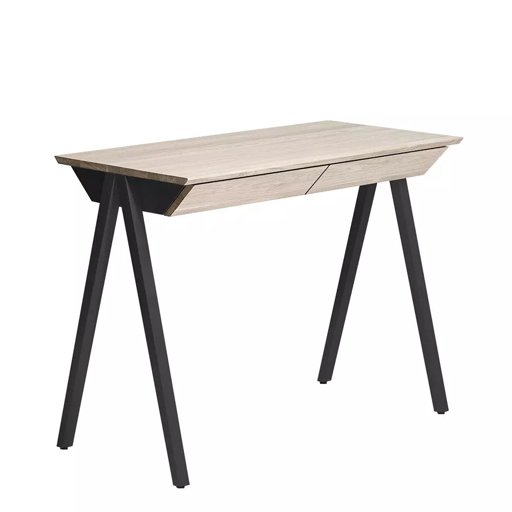 Biurko vogel S bielone 7/1 czarne nogi 100x50 cm - lakier