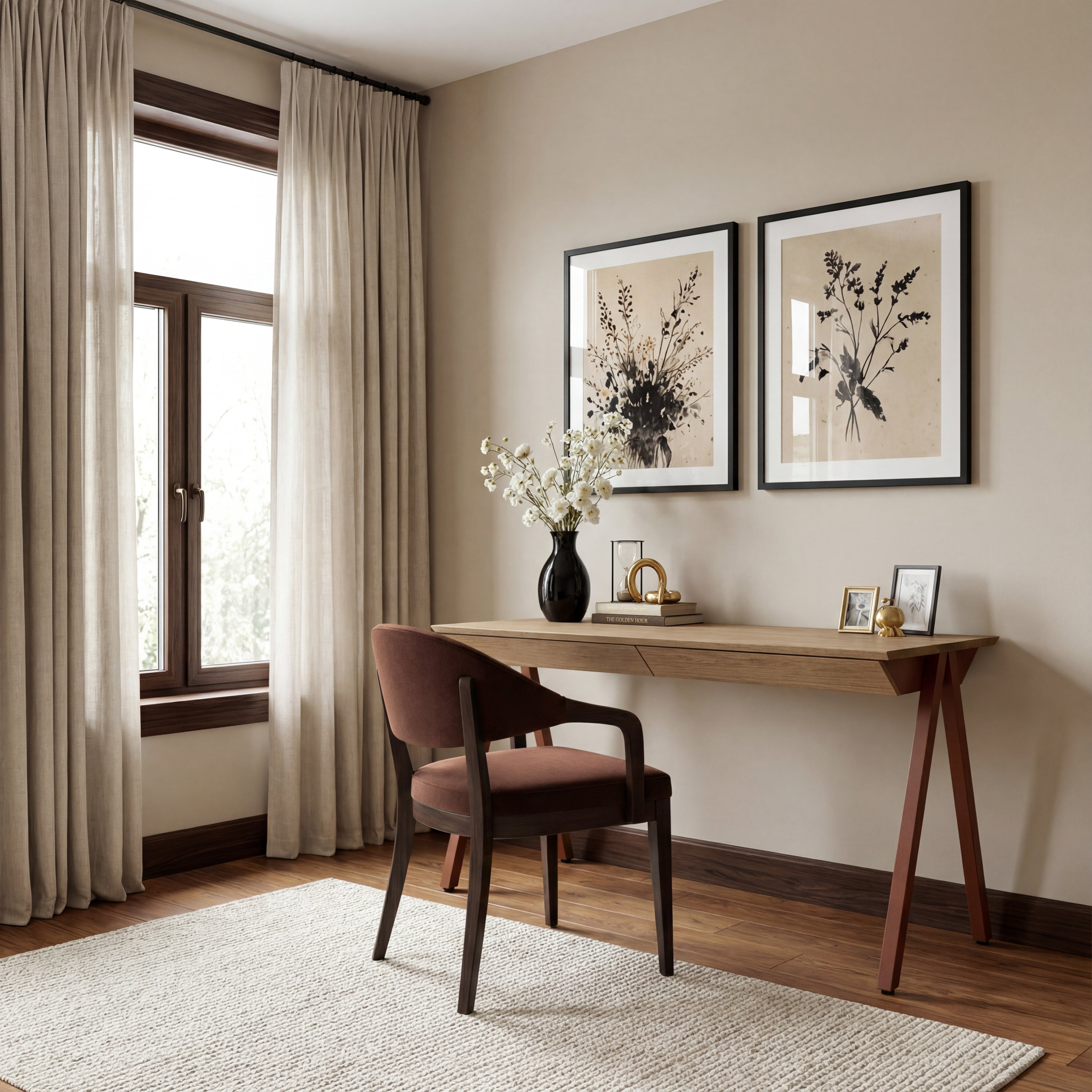 Biurko drewniane vogel rozmiar M 120x60 cm Natural Oak/Russet - lakier