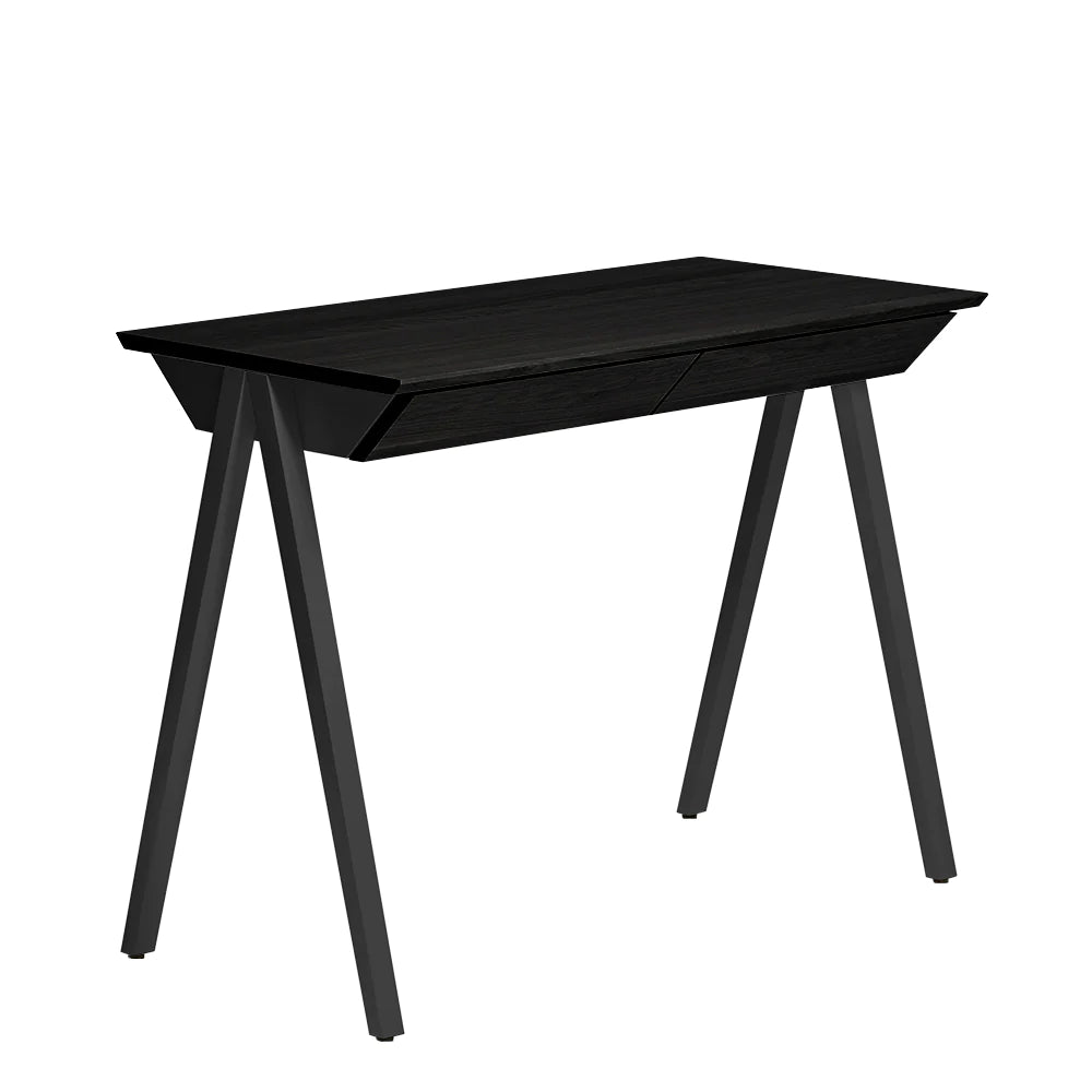 dębowe czarne biurko drewniane vogel rozmiar S
