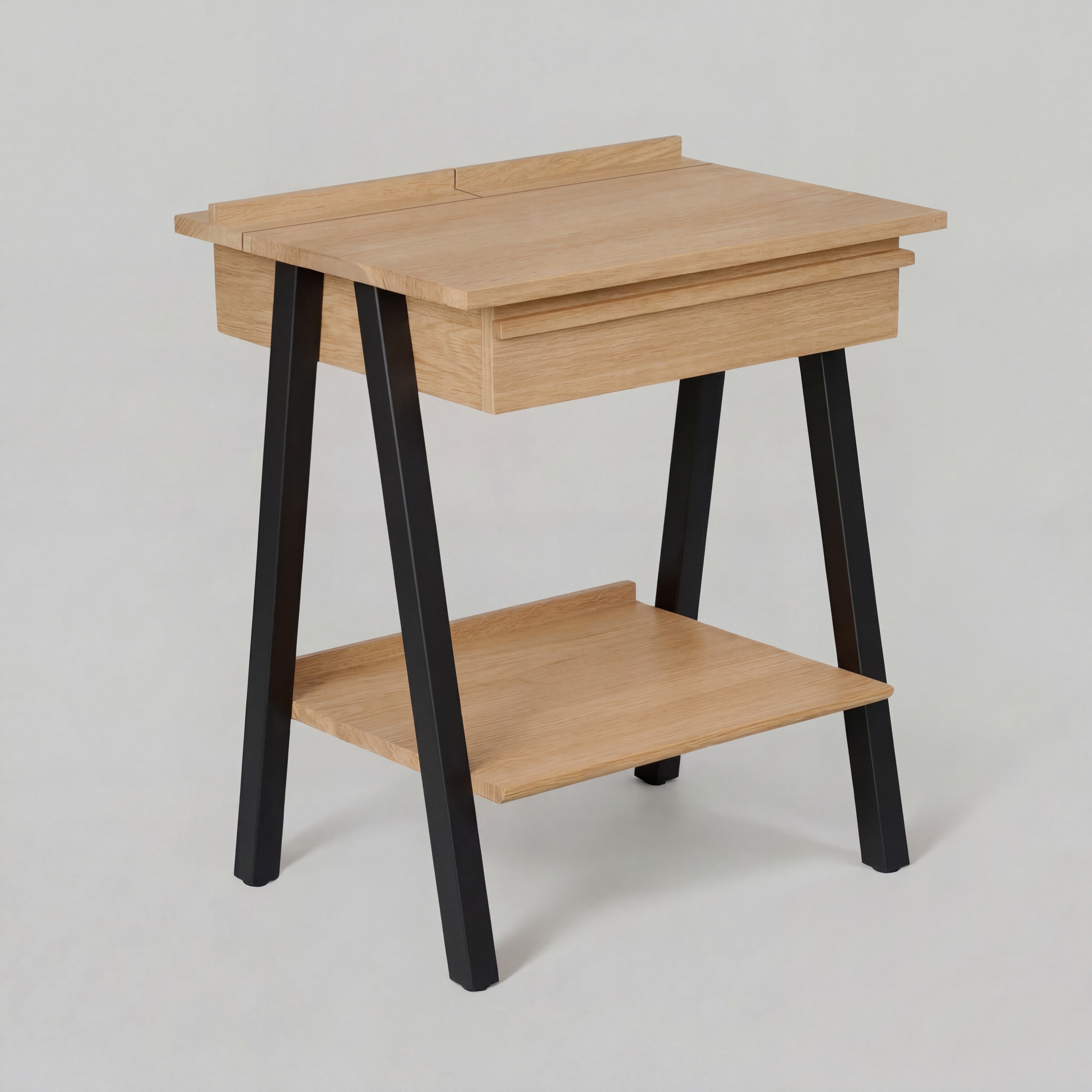 Szafka nocna Troost – czarna, lakierowana