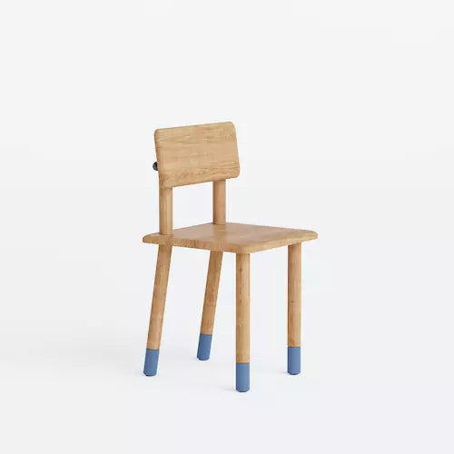 Krzesło drewniane rise z niebieskimi nóżkami