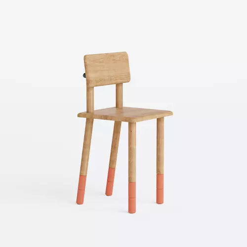 Rise chair with orange legs