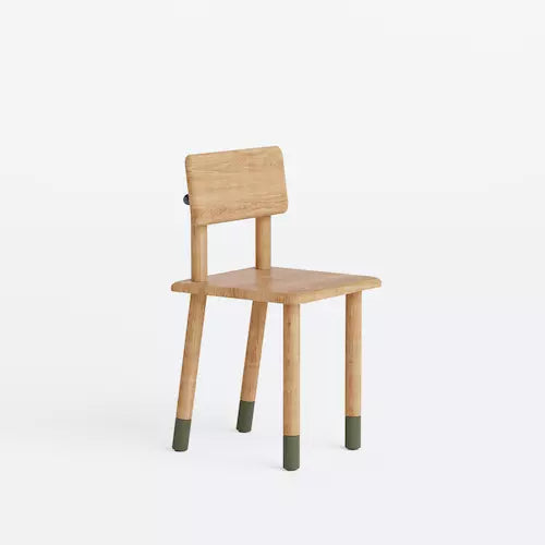Krzesło drewniane rise z zielonymi nóżkami