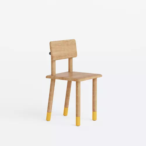 Krzesło drewniane rise z żółtymi nóżkami